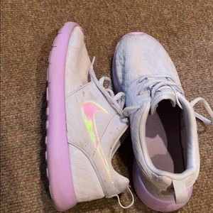 rare nike girls iridescent sneakers